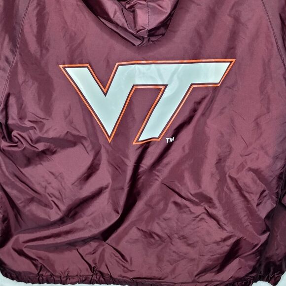 Vintage Virginia Tech Hokies Maroon Windbreaker Hooded Pullover Size Small - Picture 10 of 15